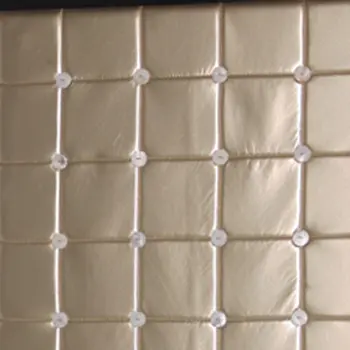 59" X 84" Gold Wood & Fabric  Screen