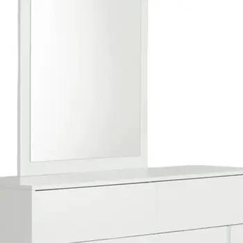41" White Mounted Dresser Mirror