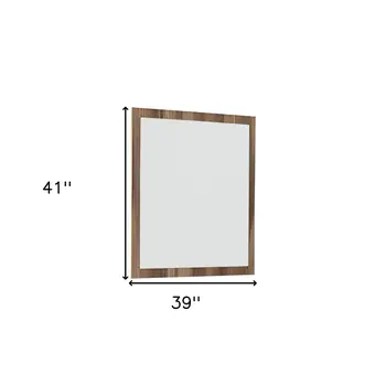 41" Natural Wood Framed Accent Mirror