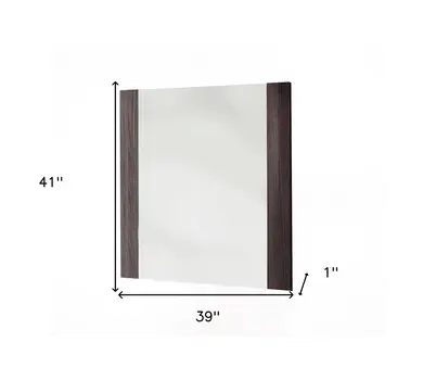 41" Gray Framed Mounted Accent Mirror