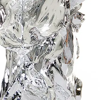 11" Silver Glass Figurine Tabletop Sculpture