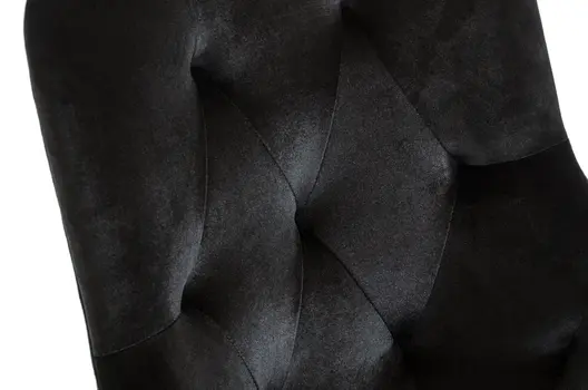 Black Upholstered Velvet Wing Back Dining Arm Chair