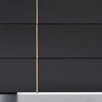 29" Black And Brushed Bronze Dresser