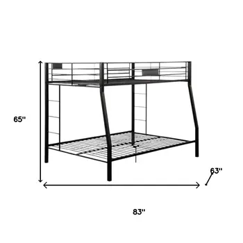 Black Twin Over Full Bunk Bed