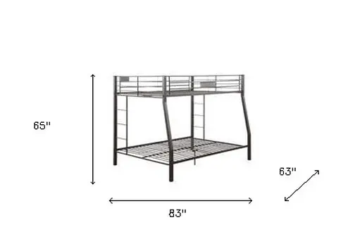Black Twin Over Full Bunk Bed