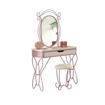 Lilac And White Butterfly Design Desk Vanity Dressing Table