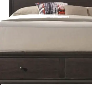 Rich Espresso Finish King Bed With Storage