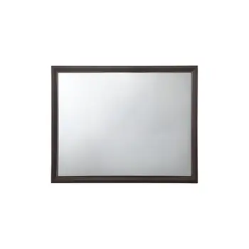 35" Espresso Wood Mounted Dresser Mirror