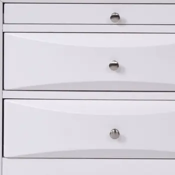 Elegant White 3 Drawer Nightstand