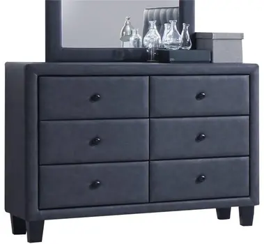 42" X 16" X 31" 2-Tone Gray Pu Wood Dresser