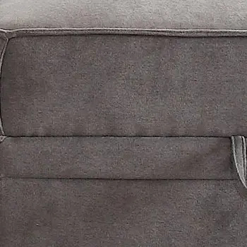 30" Gray Velvet Storage