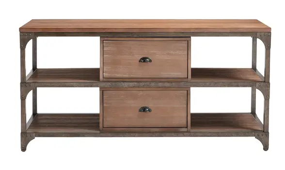 60" Enclosed and Open Storage TV Stand