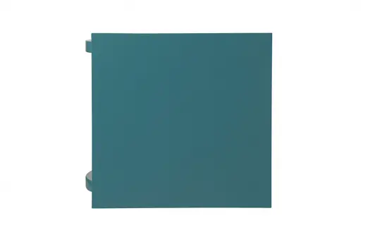 23" Teal Blue Wood Bow Leg End Table With Two Shelves
