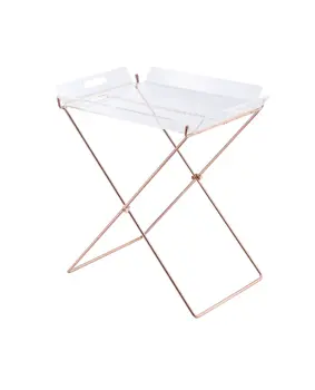 Modern Clear Acrylic Copper Tray Table
