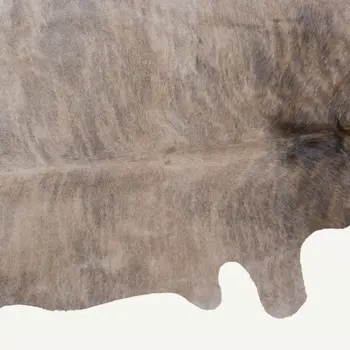 6' X 7' Light Taupe And Brown Exotic Cowhide  Rug