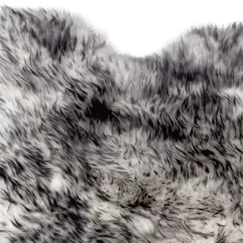 2' X 3' Gray Genuine Sheepskin Animal Print Shag Area Rug