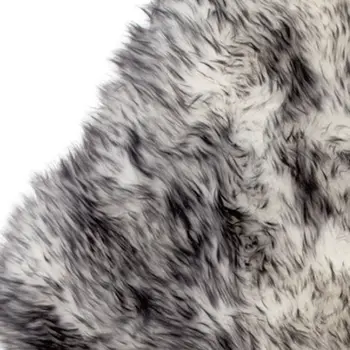 2' X 3' Gray Genuine Sheepskin Animal Print Shag Area Rug