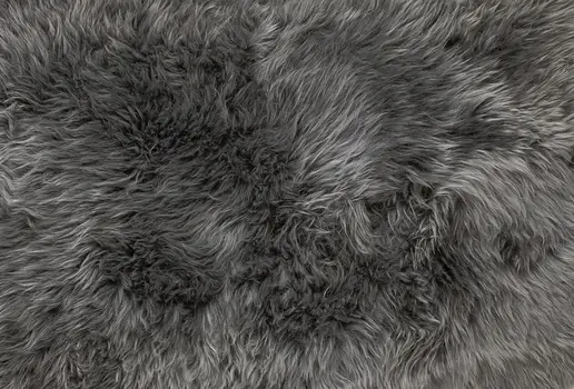 2' X 3' Gray Genuine Sheepskin Animal Print Shag Area Rug