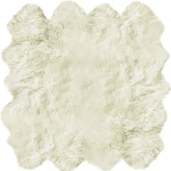 6' X 8' Natural New Zealand Sheepskin Area Rug