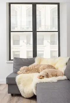 4' X 6' Natural Genuine Sheepskin Handmade Area Rug