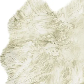 4' X 6' Natural Genuine Sheepskin Handmade Area Rug