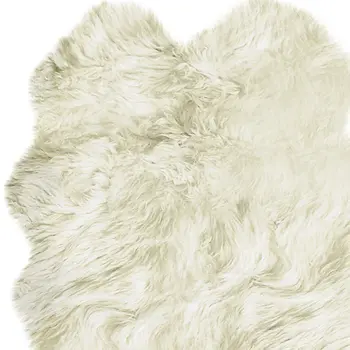 4' X 6' Natural Genuine Sheepskin Handmade Area Rug