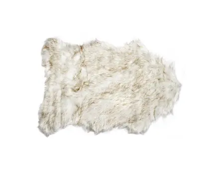 2' X 3' Tan Faux Sheepskin Ombre Area Rug