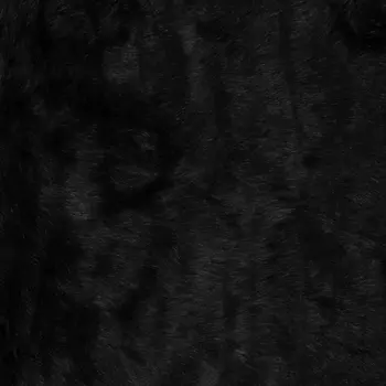 2' X 3' Black Faux Fur Animal Print Area Rug