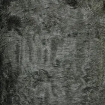 2' X 3' Grey Faux Fur Animal Print Area Rug