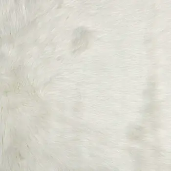 5' X 8' Off White Faux Fur Area Rug