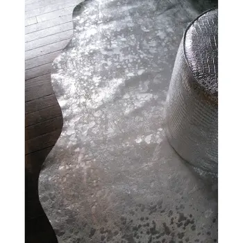 6' X 7' Gray Cowhide Cowhide Print Area Rug