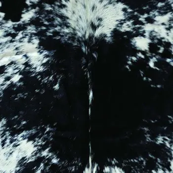 6' X 7' Black And White Cowhide Animal Print Handmade Area Rug