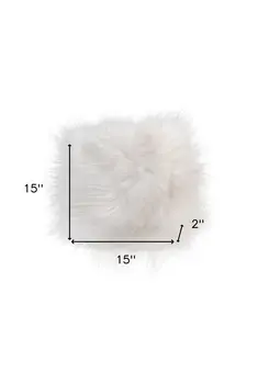 15" X 15" White Synthetic Solid Color Pad