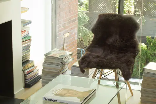 2' X 3' Chocolate Genuine Sheepskin Shag Area Rug