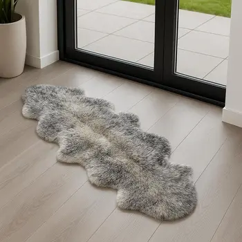 Gradient Grey Animal Print Area Rug
