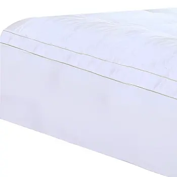 17" Square Quilted Accent Queen Piping Mattress Pad With Fitted Cover