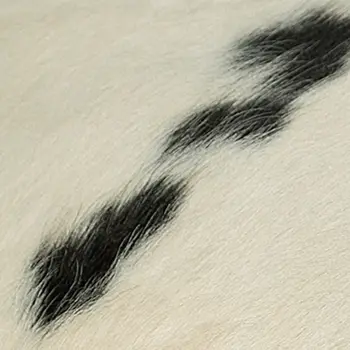 18" White And Black Cowhide Throw Pillow