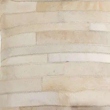 18" Tan Cowhide Throw Pillow