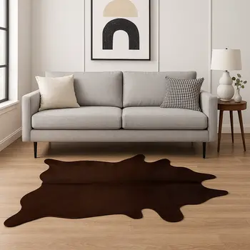 6' X 7' Chocolate Cowhide Area Rug