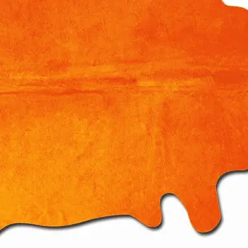 6' X 7' Orange Cowhide Area Rug