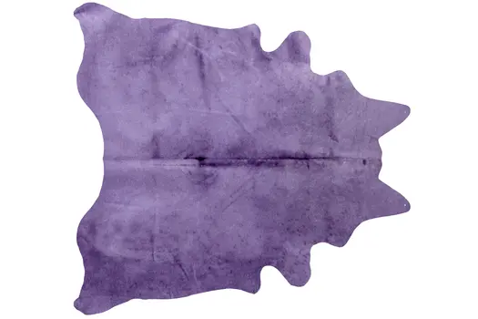 6' X 7' Purple Cowhide Cowhide Area Rug