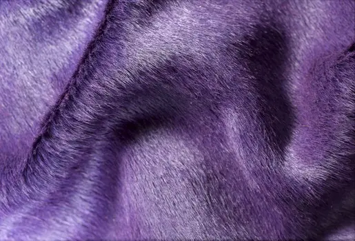 6' X 7' Purple Cowhide Area Rug