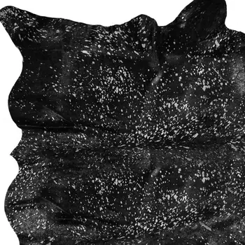 6' X 7' Black And Gold Cowhide Cowhide Print Area Rug