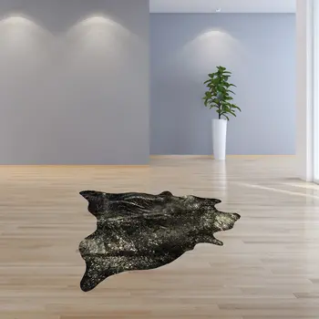 72" X 84" Chocolate And Gold Cowhide - Area Rug