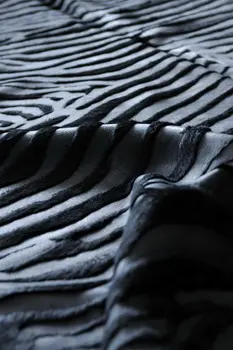 6' X 7' Black Cowhide Handmade Area Rug