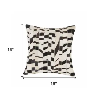 18" X 18" Zebra Cowhide Pillow