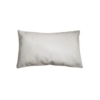 12" X 20" Off White Cowhide Throw Pillow