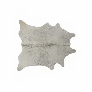 6' X 7' Gray Cowhide Hand Tufted Area Rug
