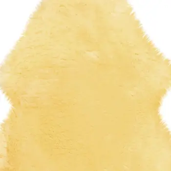 2' X 3' Cream Genuine Sheepskin Animal Print Shag Area Rug