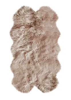 4' X 6' Pink Genuine Sheepskin Shag Area Rug
